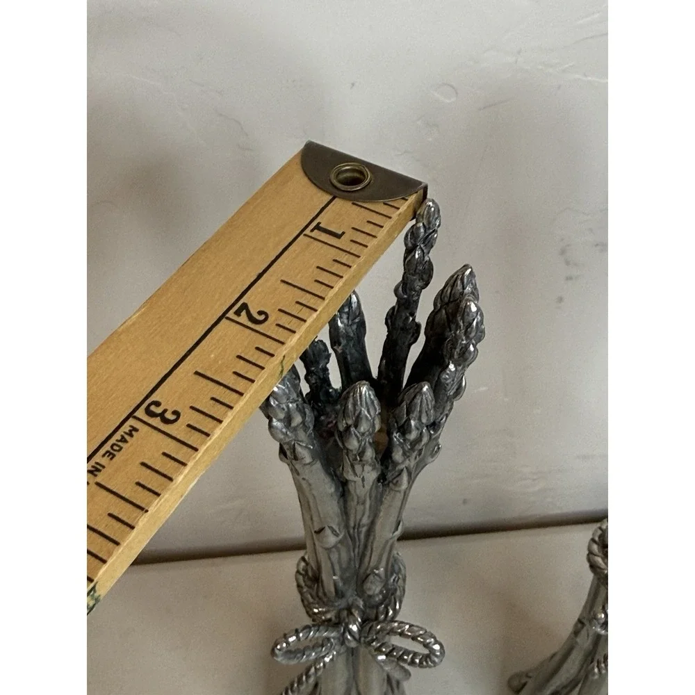 Vagabond‎ House Pewter Asparagus Candlesticks Farmers Market Candle Holder Pair